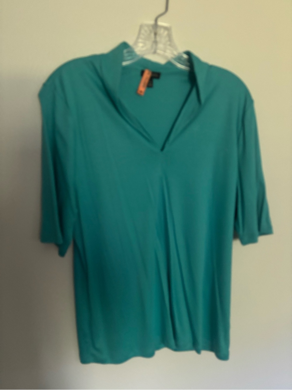 Talbots Teal Short-Sleeve V-Neck Top